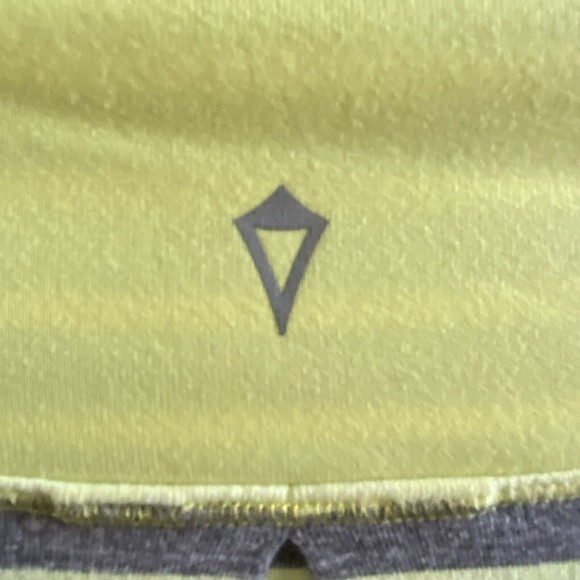 Ivivva By Lululemon Girls 14 Cowl Neck Pullover Yellow Grey Striped Long Sleeve - Picture 3 of 10